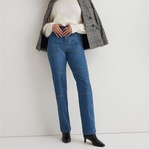 NWT Madewell ‘90s straight utility indigo blue jeans fenwood wash - size 32